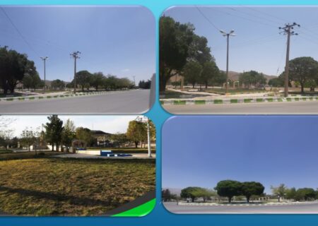 بهسازی فضای سبز میدان معلم جیان شهر بوانات