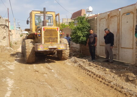 زیر سازی معابر فرعی در محله علی اباد شهر سیدان توسط شهرداری