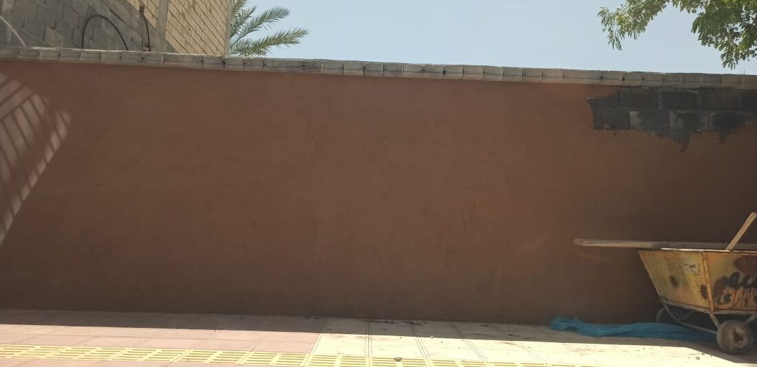 زیبا سازی جداره شهری با نمای بومی سنتی کاهگل شهر مهر