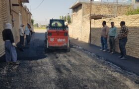 اجرای عملیات زیر سازی وآسفالت معابر محله علی اباد در فاز ۶ توسط شهرداری سیدان