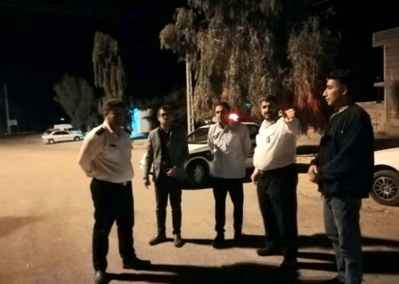 بازدیدمیدانی شبانه شهردار کارزین و رئیس پلیس راهور از ورودی شهر کارزین