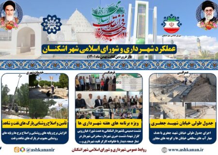 بخش دوم گزارش عملکرد شهرداری و شورای اسلامی شهر اشکنان
