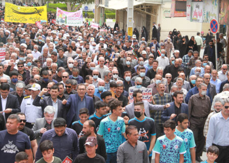 طنین فریاد آزادی قدس در لارستان / شکوه حضور مردم و مسئولین لارستان در حمایت از آرمان فلسطین