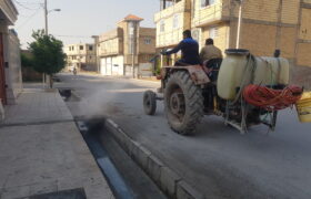 اجرای عملیات سمپاشی جداول شهر علیه پشه آئدس توسط شهرداری سیدان