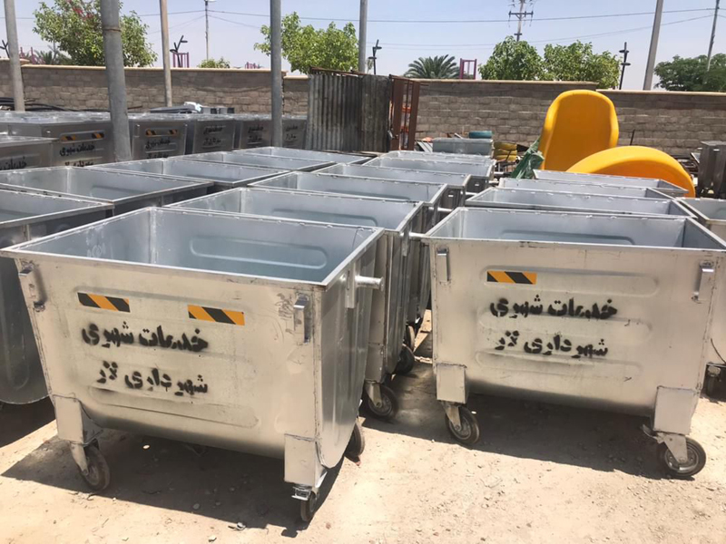 خرید ۱۳۰ عدد سطل زباله ۷۷۰ لیتری فلزی با اعتباری بالغ بر ۱۳ میلیارد ریال
