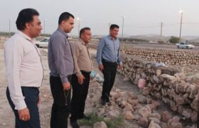 بازدید میدانی اعضای شورای اسلامی شهر قیر از روند پیشرفت فیزیکی پروژه ی عمرانی میدان شهید قلی پور
