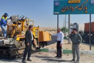 لاین خروجی پارک سرداران شهر لار آسفالت شد