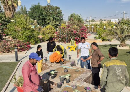 شهرداری جویم/عملیات کاشت گلهای فصلی/آبان ماه ۱۴۰۴