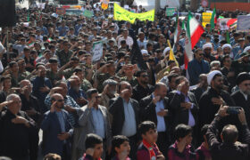 شکوه حضور لارستان در یوم الله ۱۳ آبان