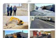 چهره جدید معابر سطح شهر لطیفی با تداوم پروژه آسفالت
