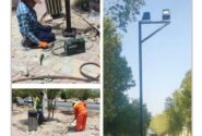 بهبود روشنایی معابر و پارک‌های شهر لطیفی با اجرای طرح بهسازی